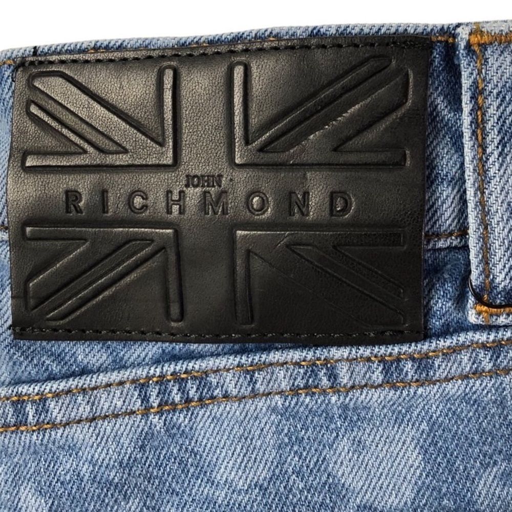 John Richmond x Playboy | Printed Fray High Rise Denim Shorts NWT - Picture 7 of 12